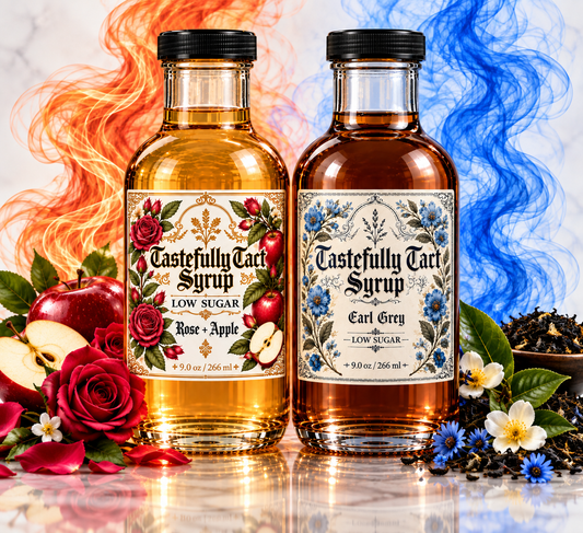 Low Sugar Rose + Apple & Low Sugar Earl Grey Simple Syrup Bundle