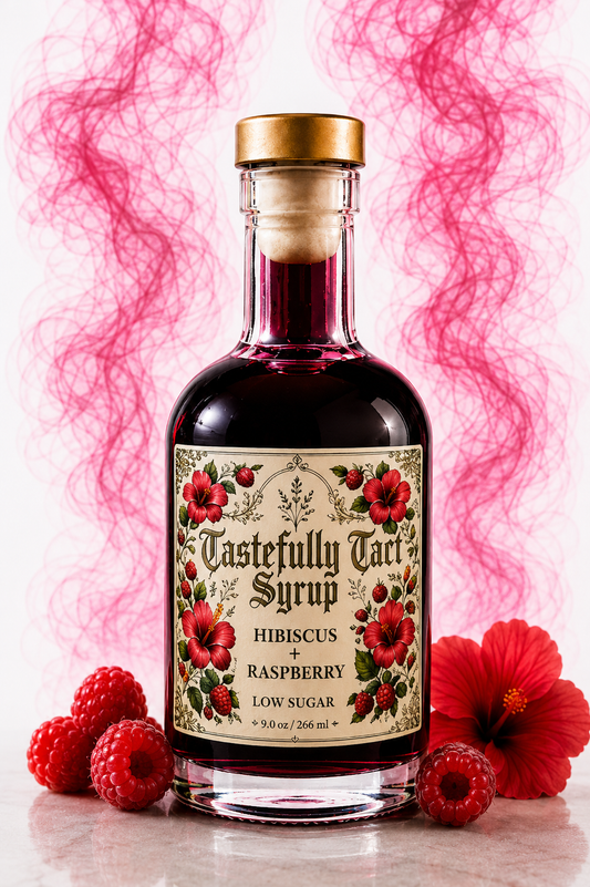 Low Sugar Hibiscus + Raspberry Simple Syrup