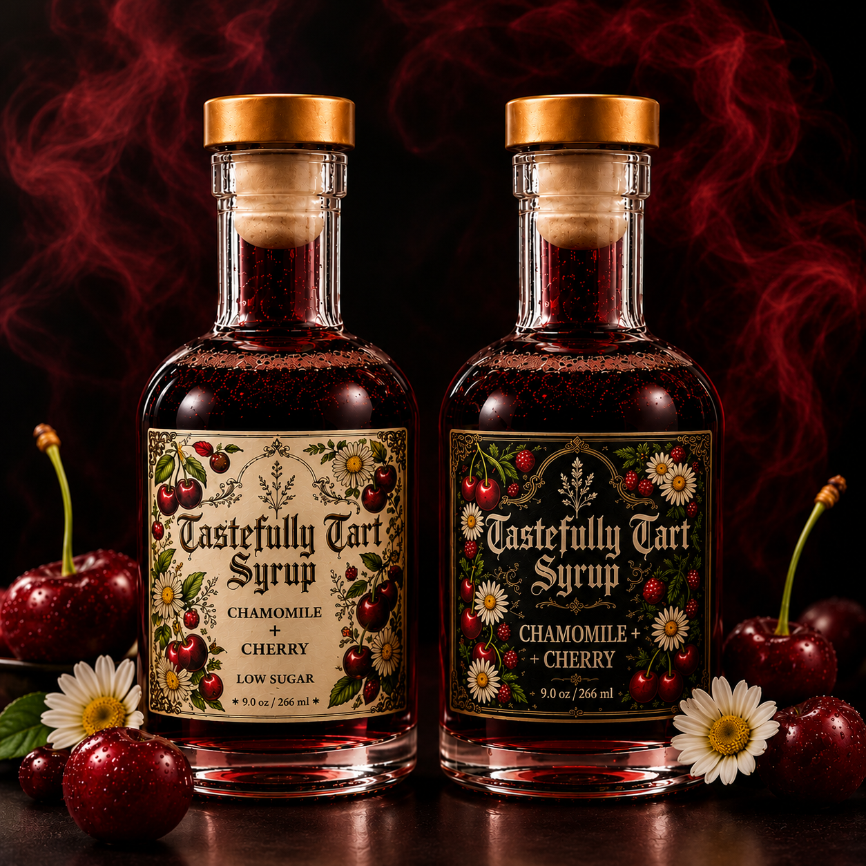 Low Sugar Chamomile + Cherry & Chamomile + Cherry Syrup Bundle