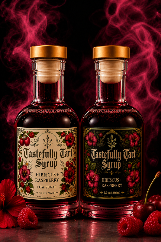 Low Sugar Hibiscus + Raspberry & Hibiscus + Raspberry Syrup Bundle