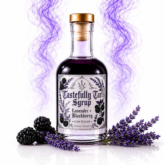 Low Sugar Lavender + Blackberry Simple Syrup