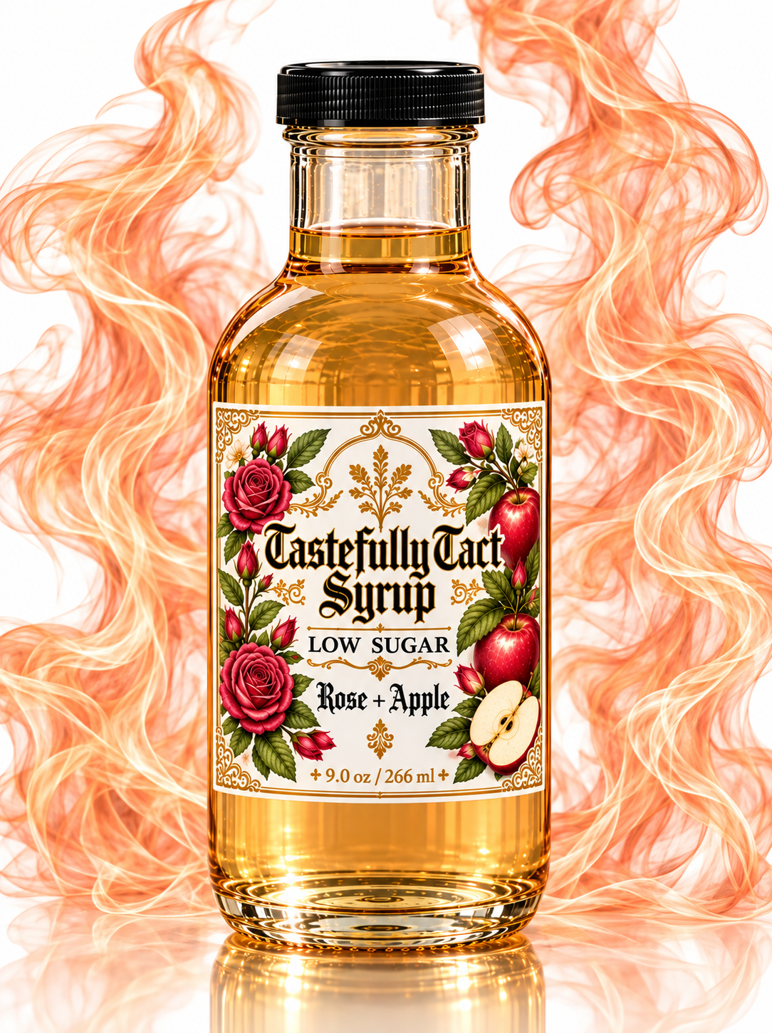 Low Sugar Rose + Apple Simple Syrup