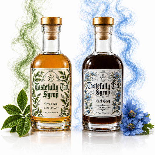 Low Sugar Green Tea & Low Sugar Earl Grey Simple Syrup Bundle