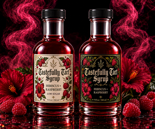 Low Sugar Hibiscus + Raspberry & Hibiscus + Raspberry Syrup Bundle