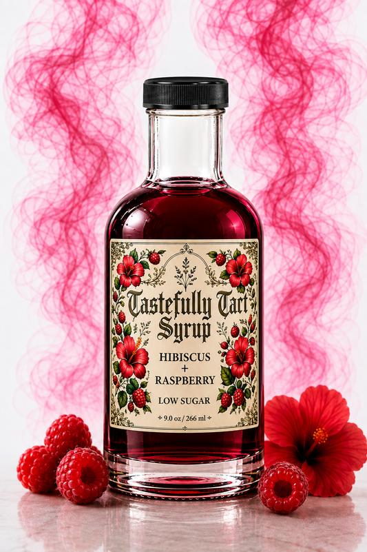 Low Sugar Hibiscus + Raspberry Simple Syrup