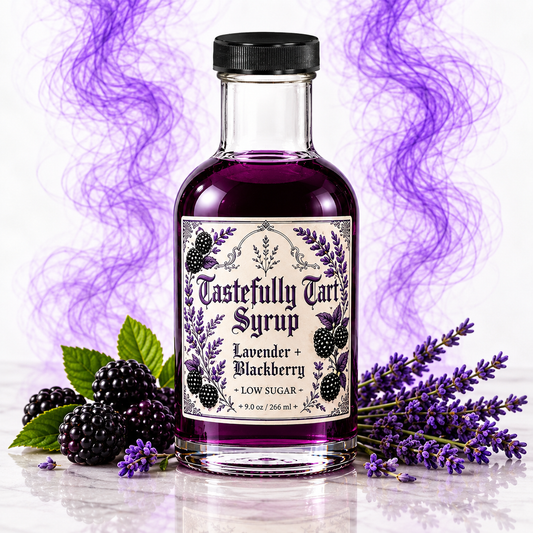 Low Sugar Lavender + Blackberry Simple Syrup